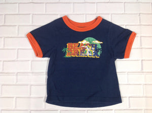 The Place Navy Print Top