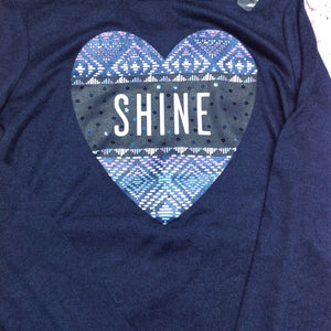 The Place Navy Print Top