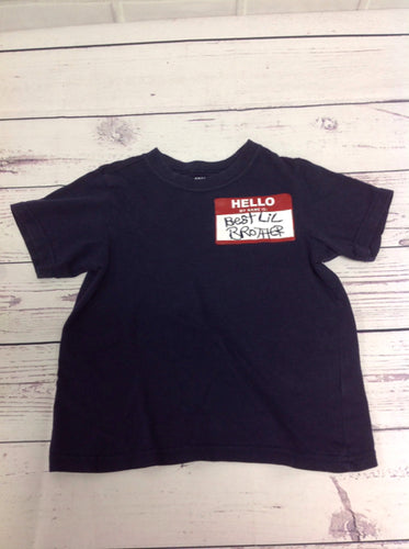 The Place Navy Print Top