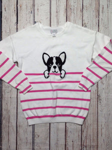 The Place OFF-WHITE & PINK Sweater