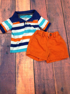 The Place Orange & Blue 2 PC Outfit