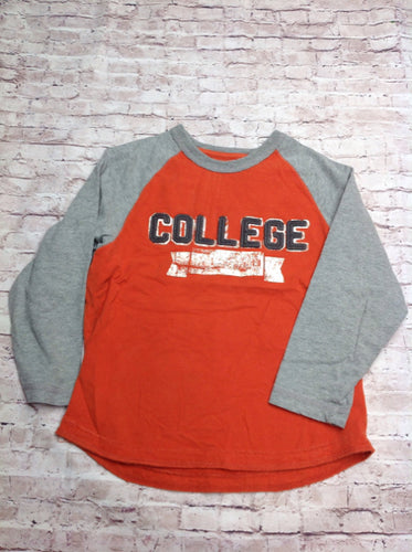 The Place Orange & Gray Top