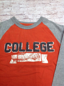 The Place Orange & Gray Top