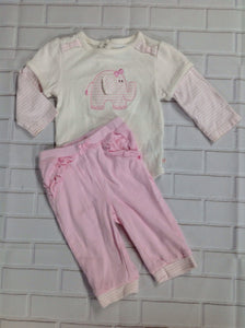 The Place Pink & Cream 2 PC Outfit
