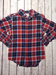 The Place Red & Blue Plaid Top
