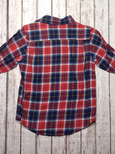 The Place Red & Blue Plaid Top