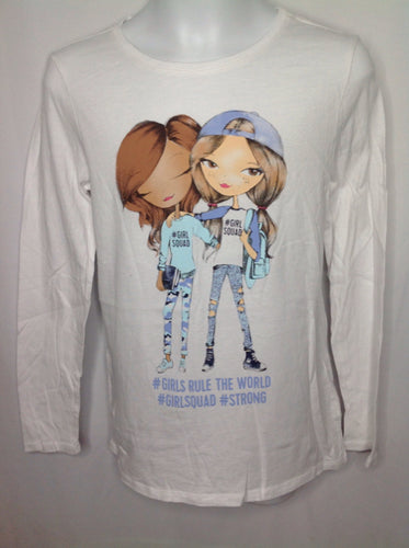 The Place White & Baby Blue Top