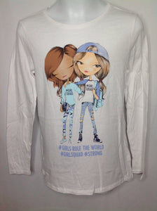 The Place White & Baby Blue Top