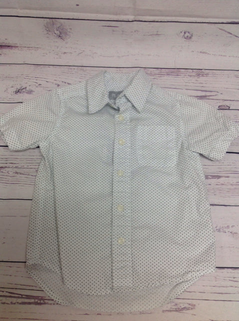 The Place White & Gray Polka Dot Top