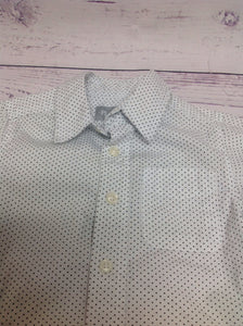 The Place White & Gray Polka Dot Top