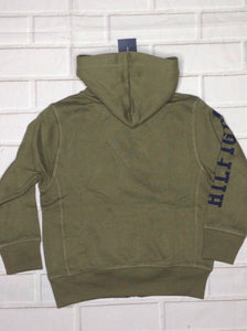 Tommy Hilfiger Army Green ZIP-UP WITH HOOD Top