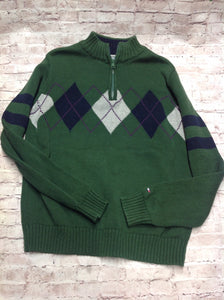 Tommy Hilfiger Green Print Argyle Sweater