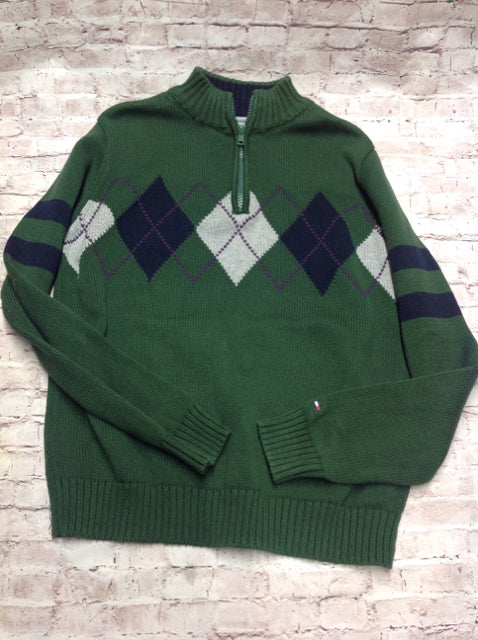 Tommy Hilfiger Green Print Argyle Sweater