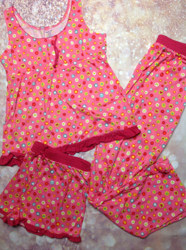 Total Girl HOT PINK PRINT Sleepwear