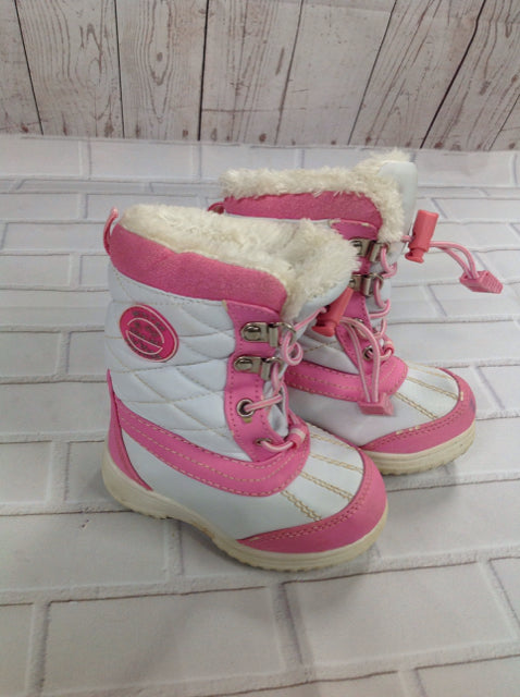 Totes White & Pink Snowboots