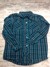 Toughskins BLUE & BLACK BUTTON UP Top