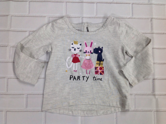 Toughskins Gray & Fuchsia Top