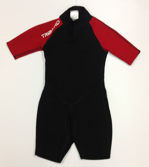 Tribord Red & Black Solid Swimwear