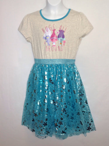 Trolls Cream & Blue Dress