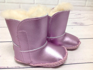 UGG Pink Metallic Boots