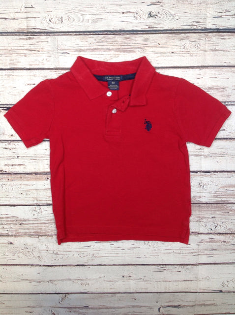 US Polo Red & Blue Top