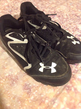 Under Armour Black & White Cleats Size 2.5