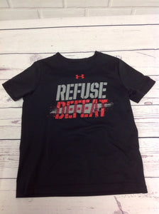 Under Armour Black Print Refuse Defeat Top