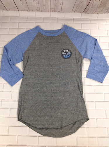 Vans Gray & Blue Logo Top