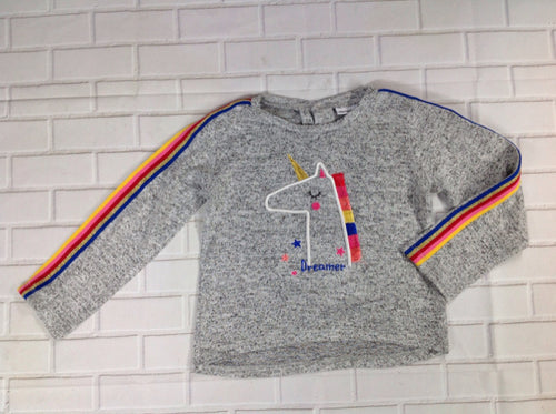 Vitamins GRAY PRINT Unicorn Top