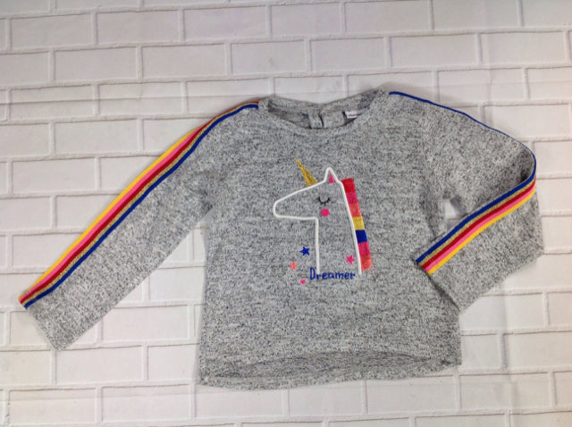 Vitamins GRAY PRINT Unicorn Top