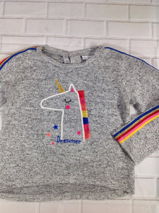 Vitamins GRAY PRINT Unicorn Top