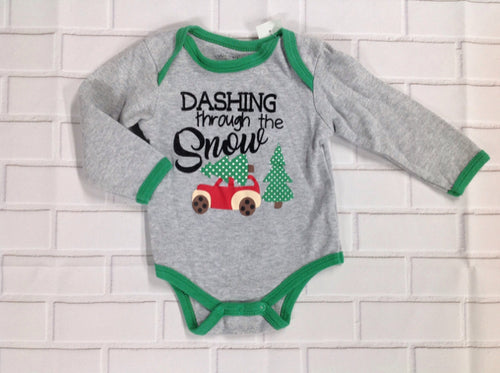 WEE PLAY Gray Christmas Top