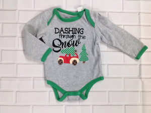 WEE PLAY Gray Christmas Top