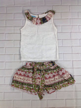 White & Green 2 PC Outfit