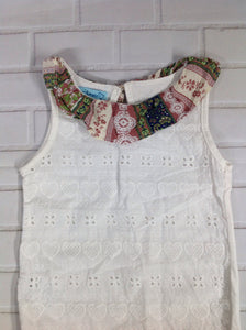 White & Green 2 PC Outfit