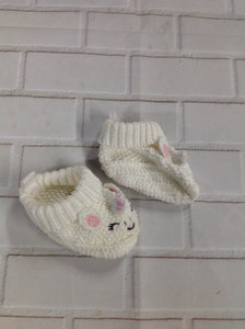 White Print Slippers