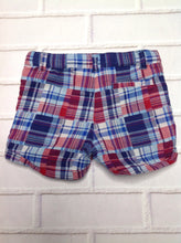 Wonder Kids Baby Blue & Red Plaid Shorts