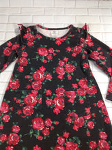 Wonder Kids Black Print Roses Dress