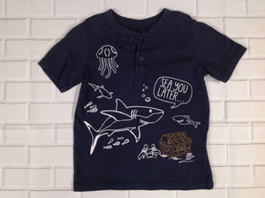 Wonder Kids Blue Sea Animals Top