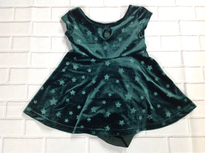 Wonder Kids Green Print Dress