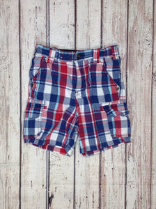 Wonder Kids RED, WHITE & BLUE Plaid Shorts