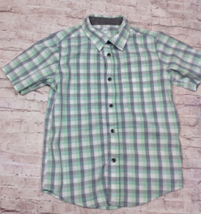 Wonder Nation Blue & Green Plaid Top