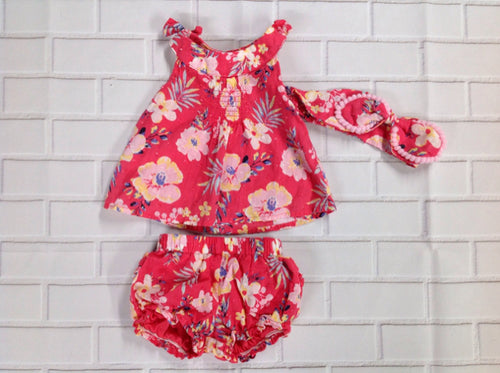 Wonder Nation Coral Print 2 PC Outfit
