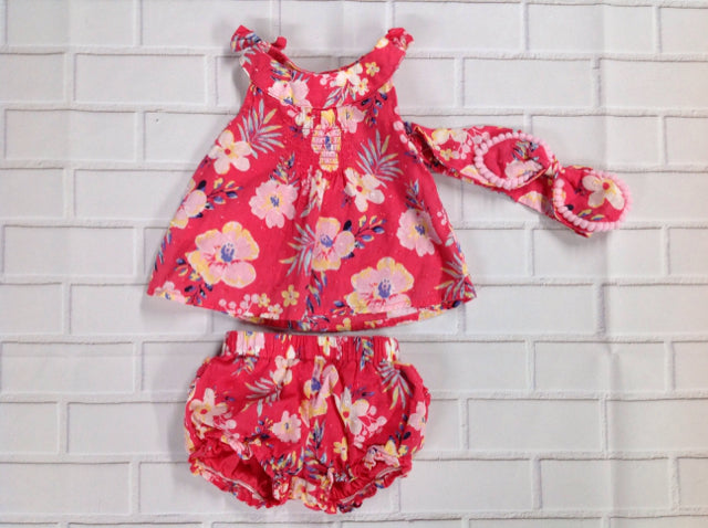 Wonder Nation Coral Print 2 PC Outfit