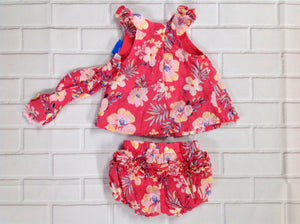 Wonder Nation Coral Print 2 PC Outfit