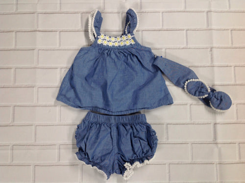 Wonder Nation Denim Print 2 PC Outfit