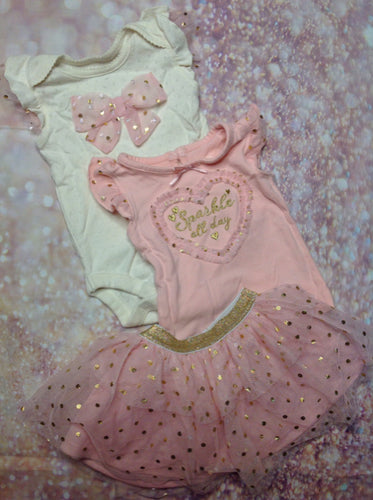 Wonder Nation Pink & Gold 3 PC Outfit