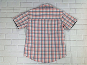 Wonder Nation Pink & Gray Plaid Top