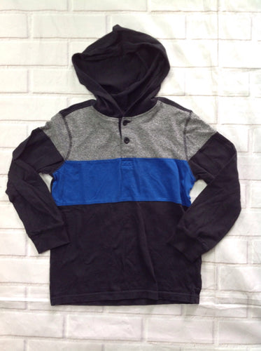 Wrangler Gray & Blue Stripe Top