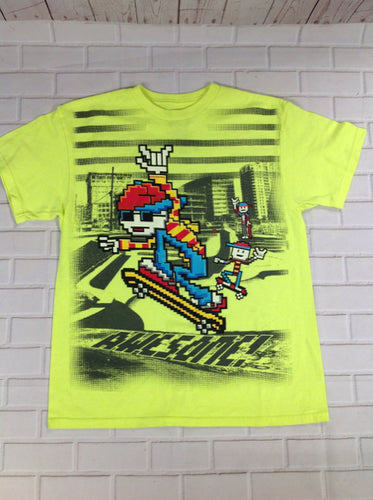 Yellow Print Skateboarding Top